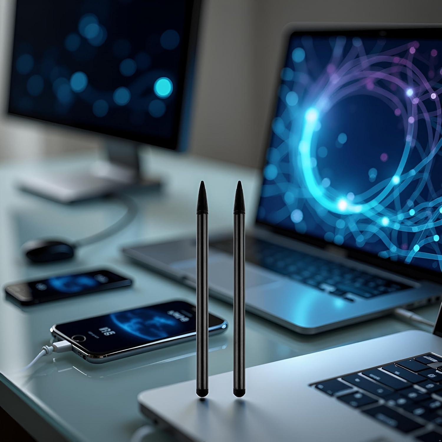 2Pcs Black Stylus Pens for Touch Screens,Stylus Pen Universal Touch Screen capacitive Touch Screen Devices Capacitive Stylus Compatible for iPad,Samsung Galaxy,Touch Screen Smartphones, Accessories