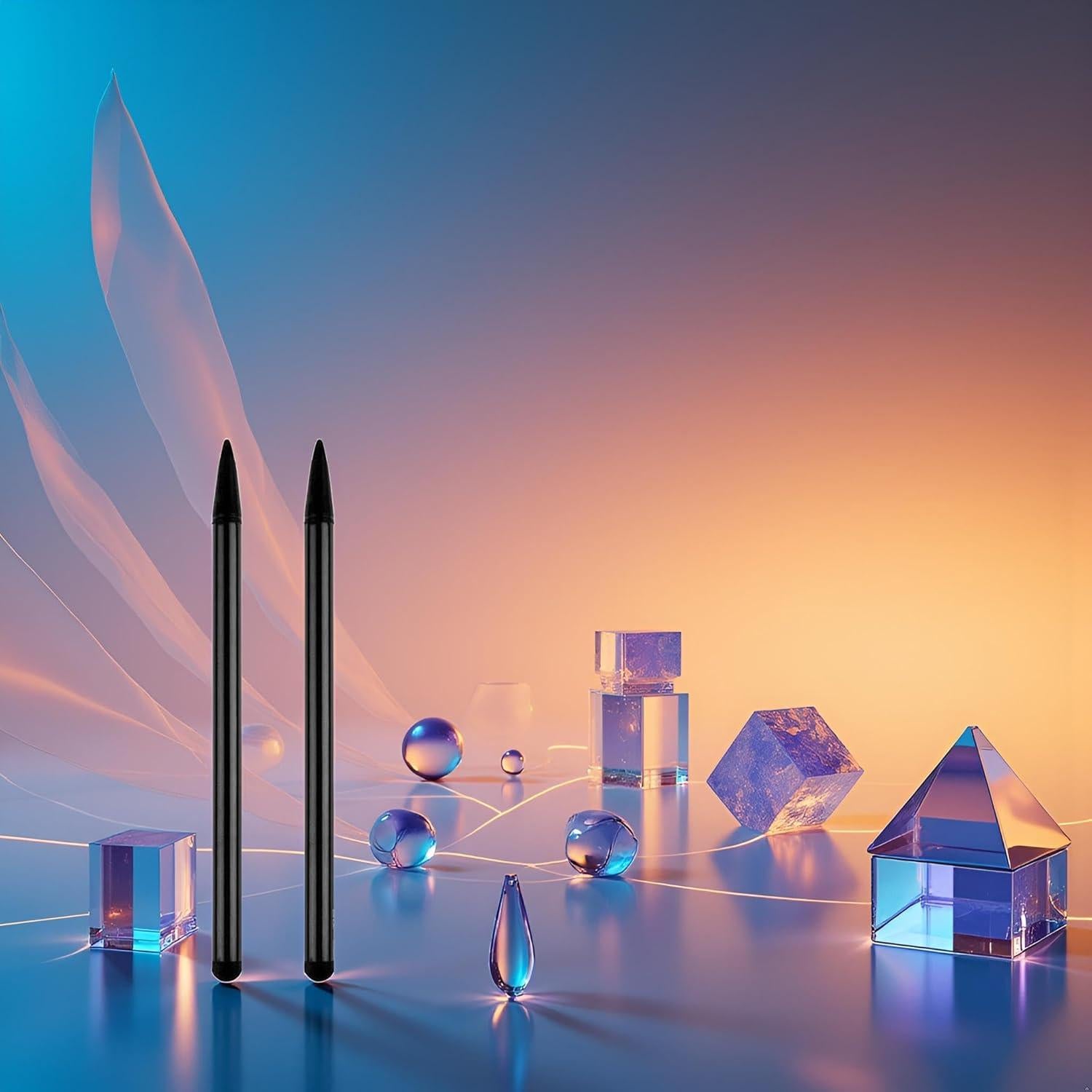 2Pcs Black Stylus Pens for Touch Screens,Stylus Pen Universal Touch Screen capacitive Touch Screen Devices Capacitive Stylus Compatible for iPad,Samsung Galaxy,Touch Screen Smartphones, Accessories