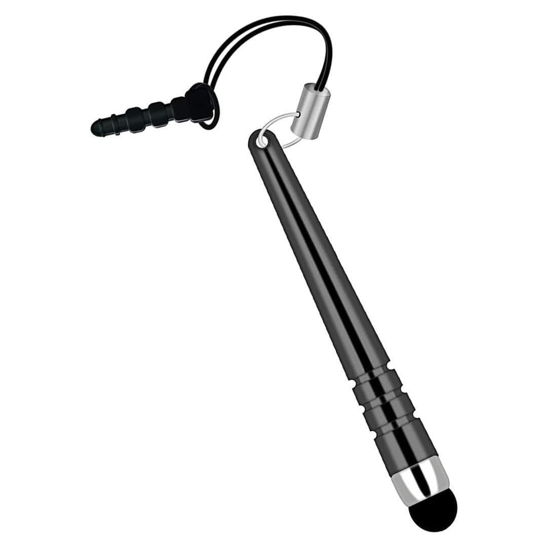 Mini Stylus Touch Pen Aluminio Negro Fonus Compatible iPhone