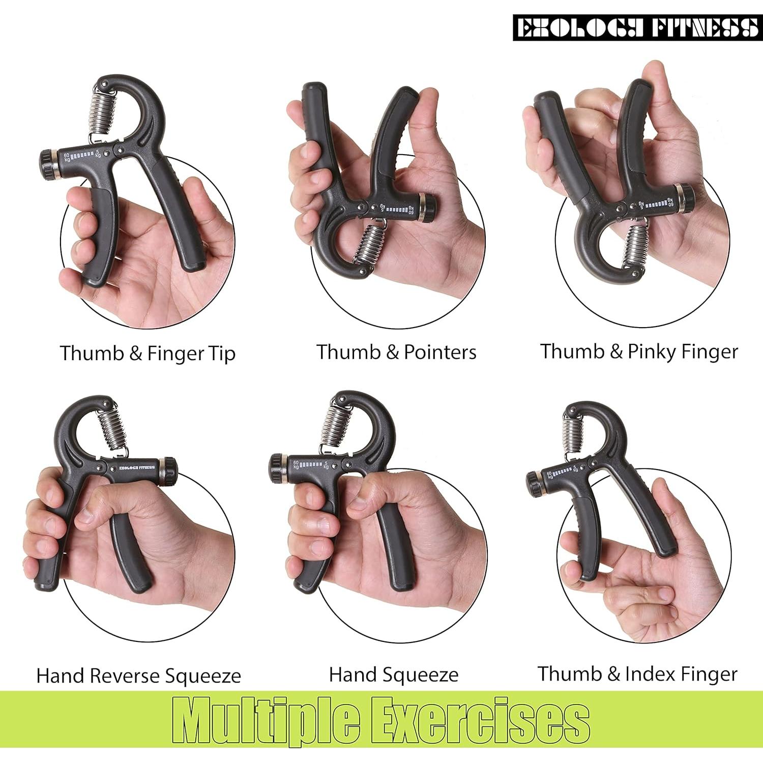 Fortalecedor de Agarre Exology Fitness Ajustable 5-60 kg