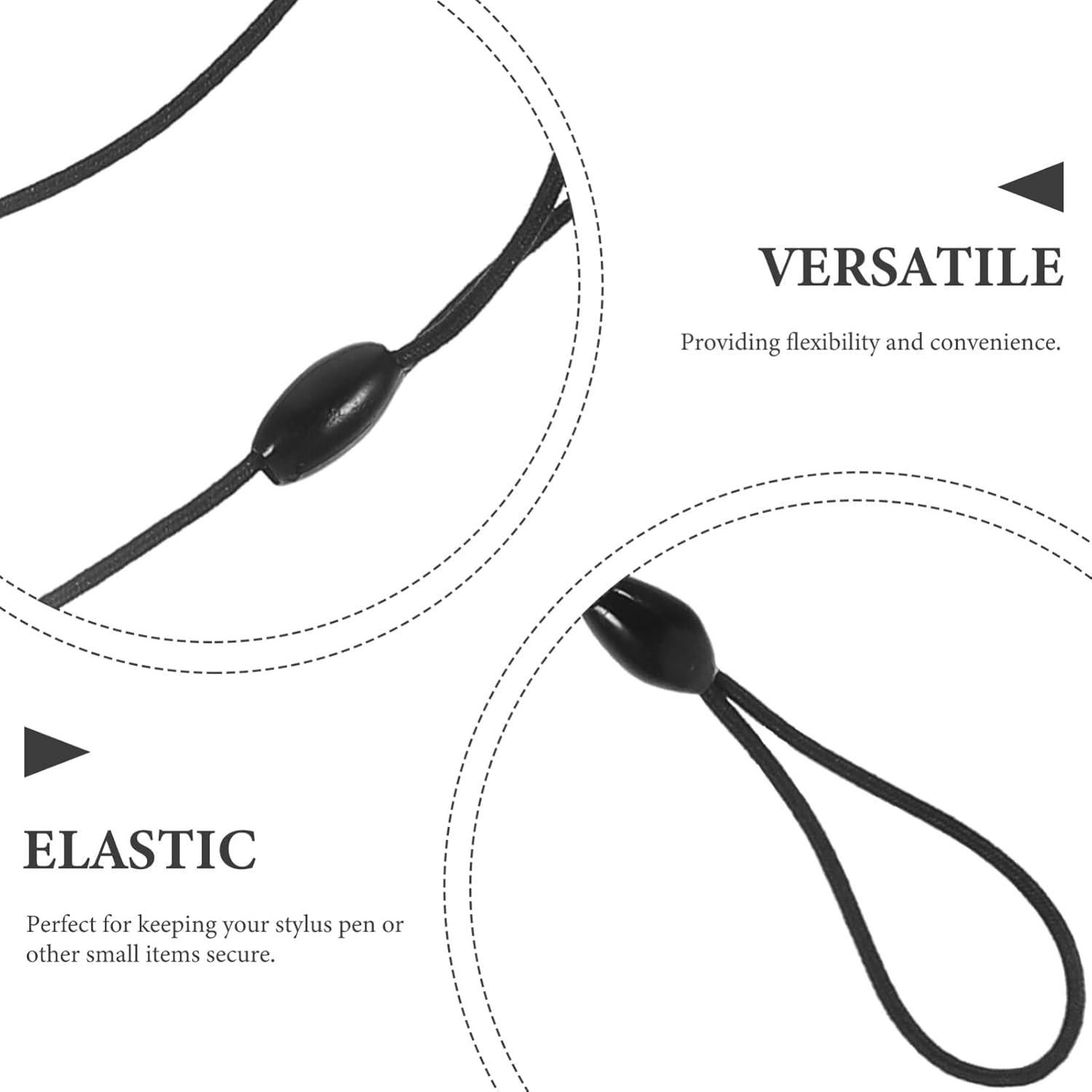 Lazos Colgantes Gadpiparty 10pcs Plástico Negro 58cm