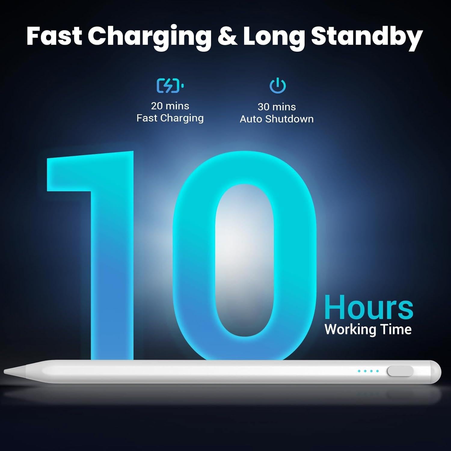 Lápiz Stylus para iPad Mini 7 - Carga Rápida, Precisión 1.5mm