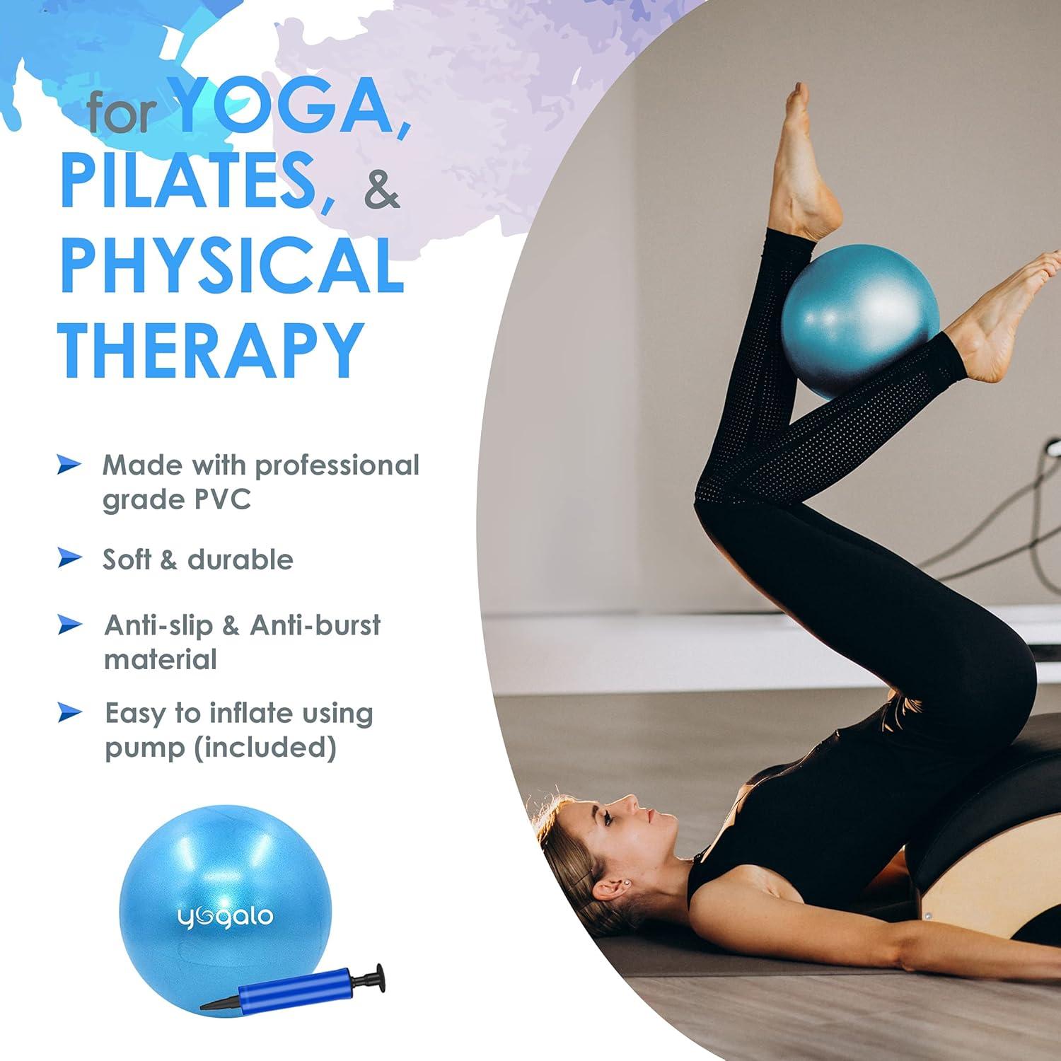 Conjunto de Pilates Yogalo: Anillo 35cm, Pelota 25cm, 3 Bandas