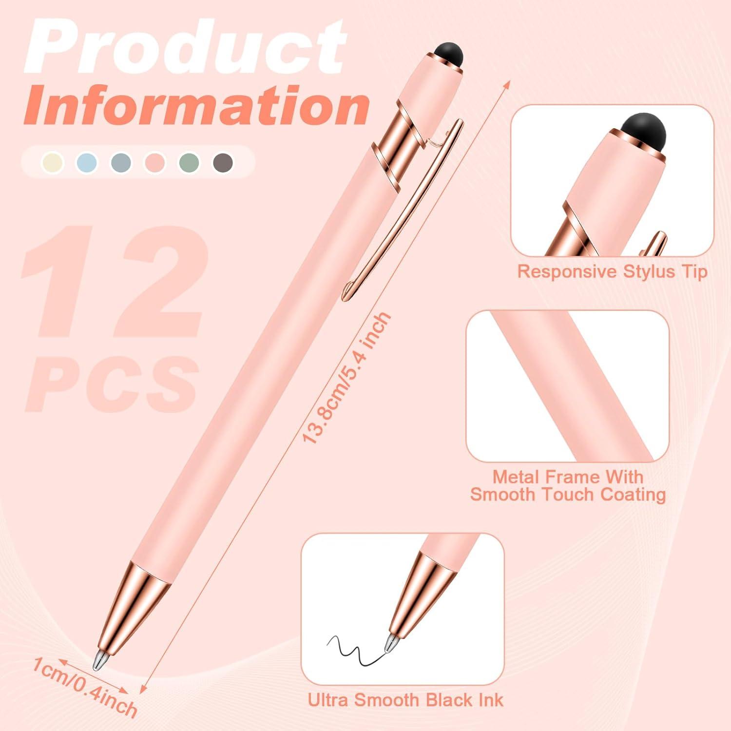 Bolígrafos 2 en 1 Tenare - 12 Piezas Estilógrafo y Tinta Negra