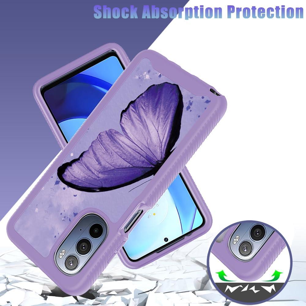 Funda Doble Capa Motorola Moto G Stylus 5G 2022 Morada