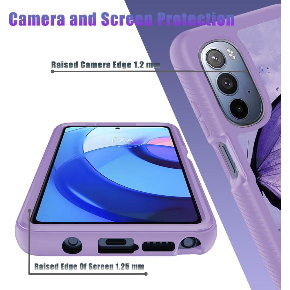 Funda Doble Capa Motorola Moto G Stylus 5G 2022 Morada