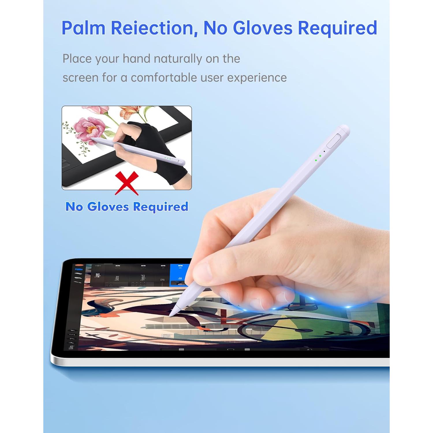 Lápiz Stylus Uogic para iPad - Carga Rápida, Rechazo de Palma