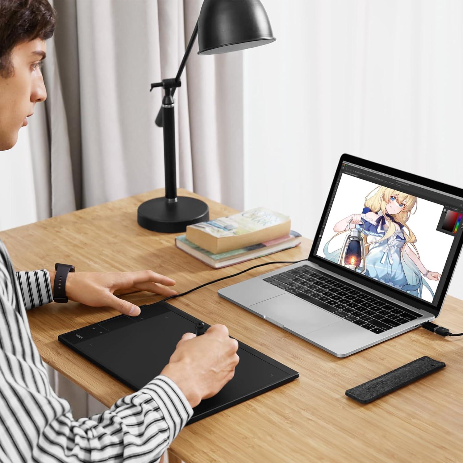 Tableta de Dibujo VEIKK A30 V2 10x6" 8192 Niveles Sensibilidad