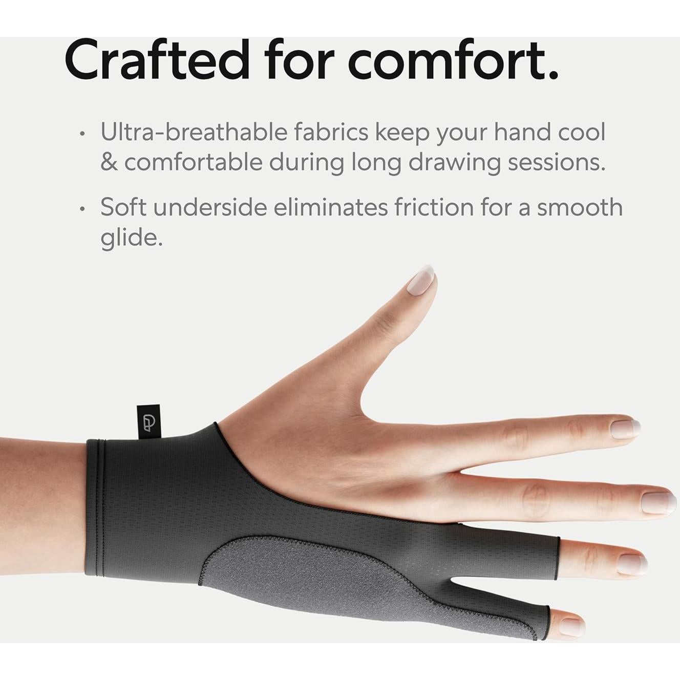 Guante de Dibujo Paperlike para iPad - Artista Digital - Tamaños S, M, L