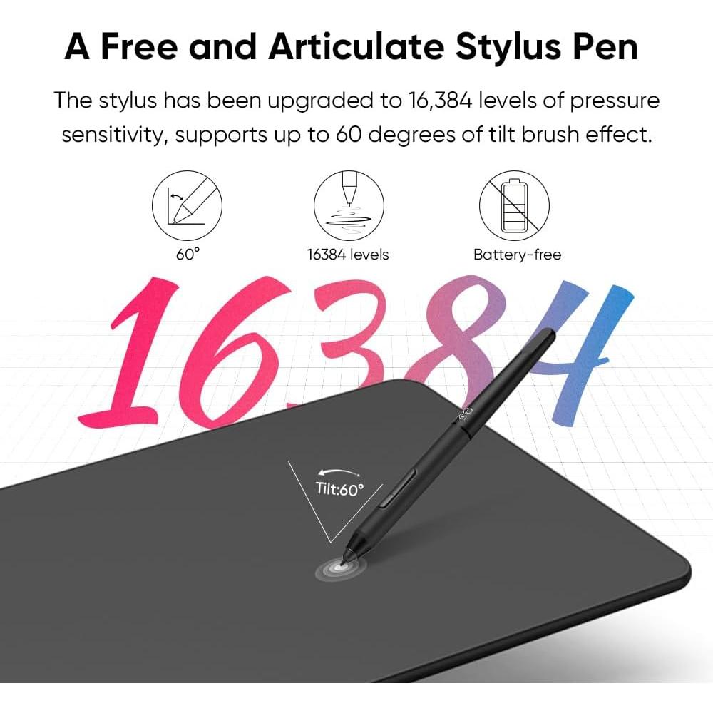 Tableta de Dibujo XPPen Deco 01 V3, 16384 Niveles de Presión