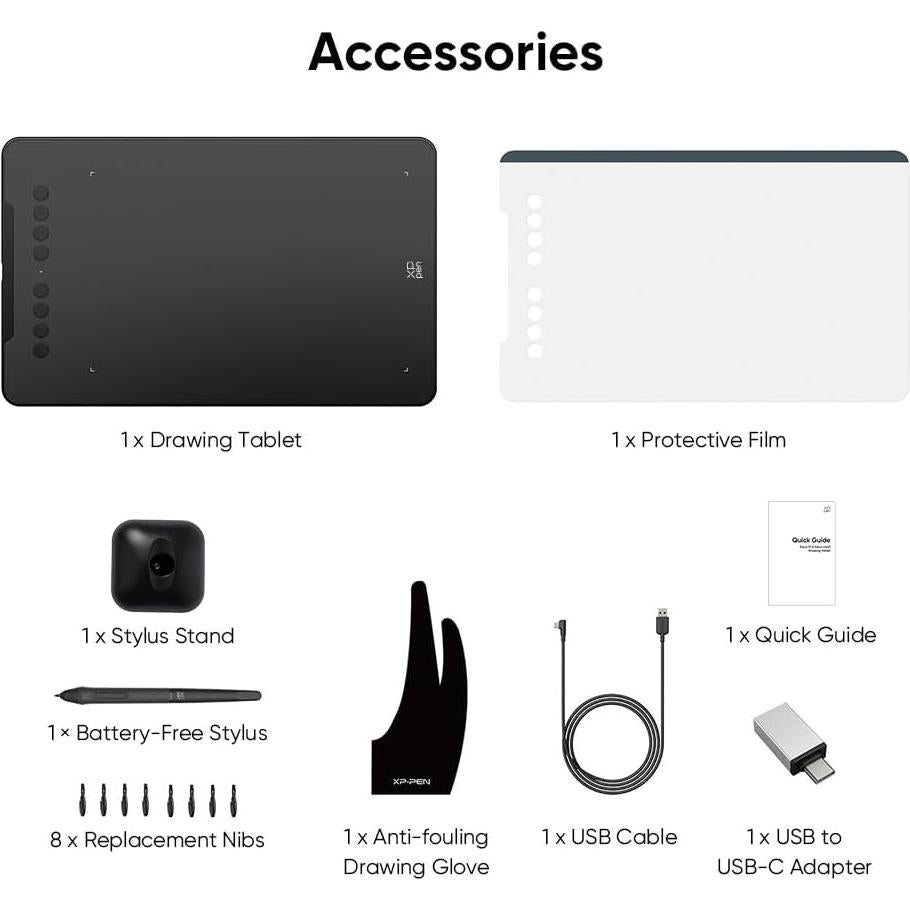 Tableta de Dibujo XPPen Deco 01 V3, 16384 Niveles de Presión