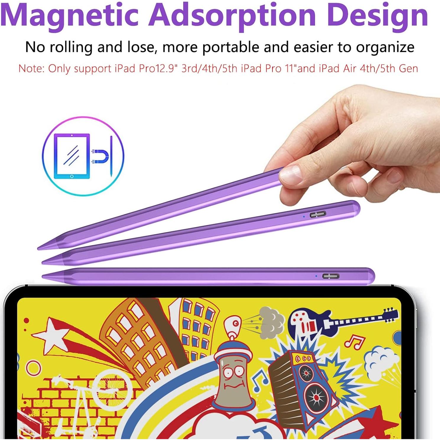 Lápiz Stylus TQQ para iPad Pro 11" y 12.9" - Púrpura