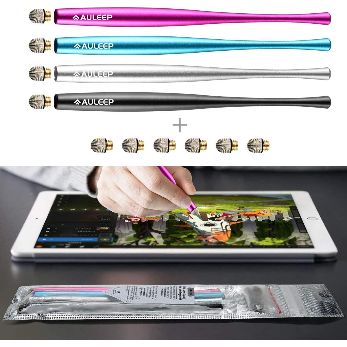 Lápiz Stylus AULEEP para Pantalla Táctil - 4 Colores, 6 Puntas