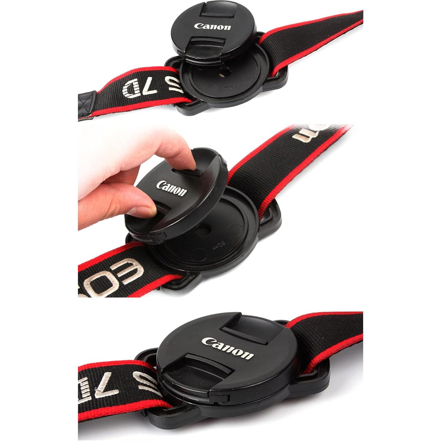 Soporte de Tapa de Lente de Cámara E-excepcional 2 Pcs 52mm 58mm 67mm