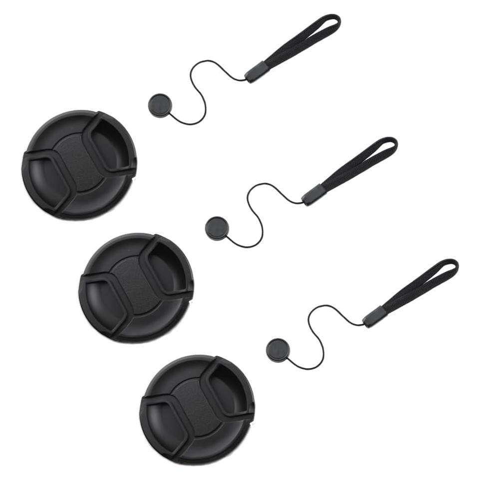 Paquete de 3 tapas de lente 58mm + correas Keabroir