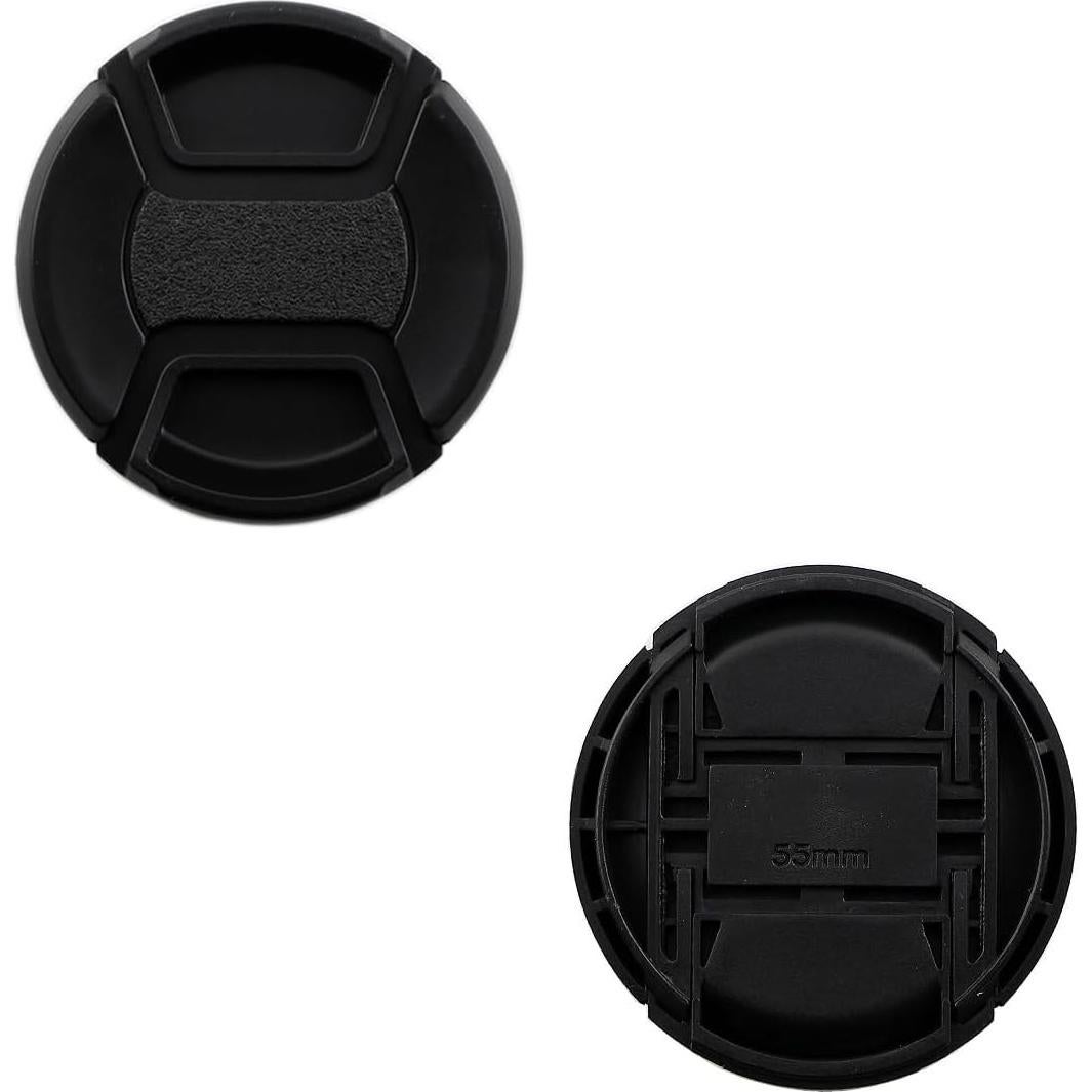 Paquete de 3 tapas de lente 55mm + soporte Keabroir