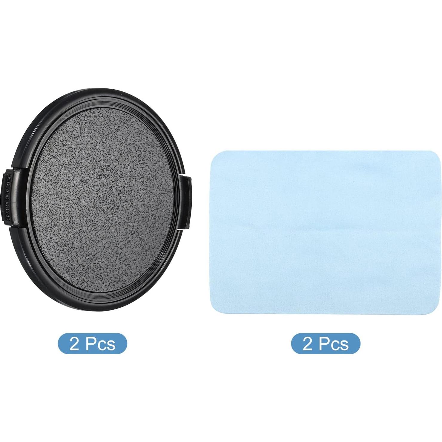 Tapa de Lente PATIKIL 67mm con Paño de Microfibra - Paquete de 2