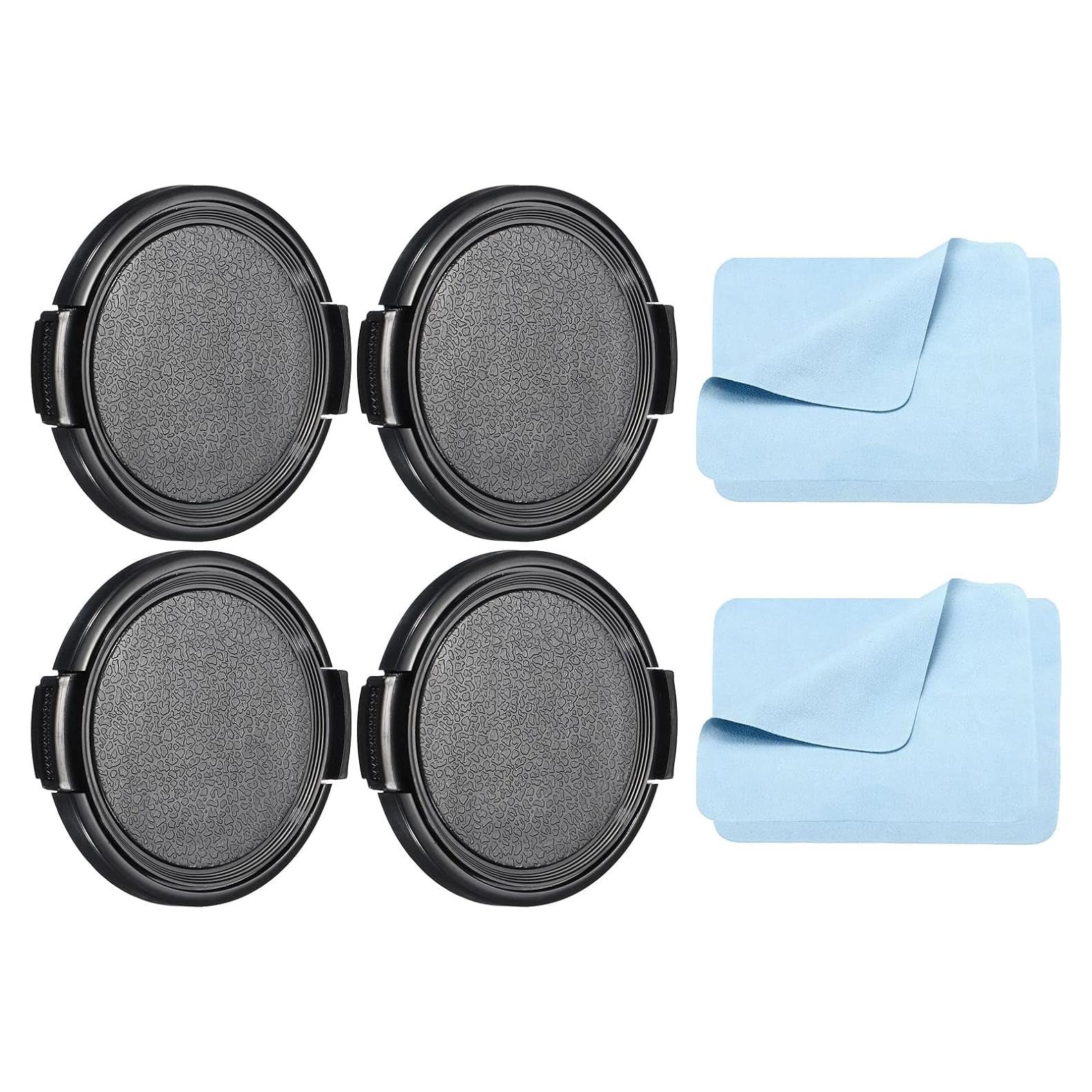 Tapa de Lente PATIKIL 52mm con Pinzas Laterales - Paquete de 4