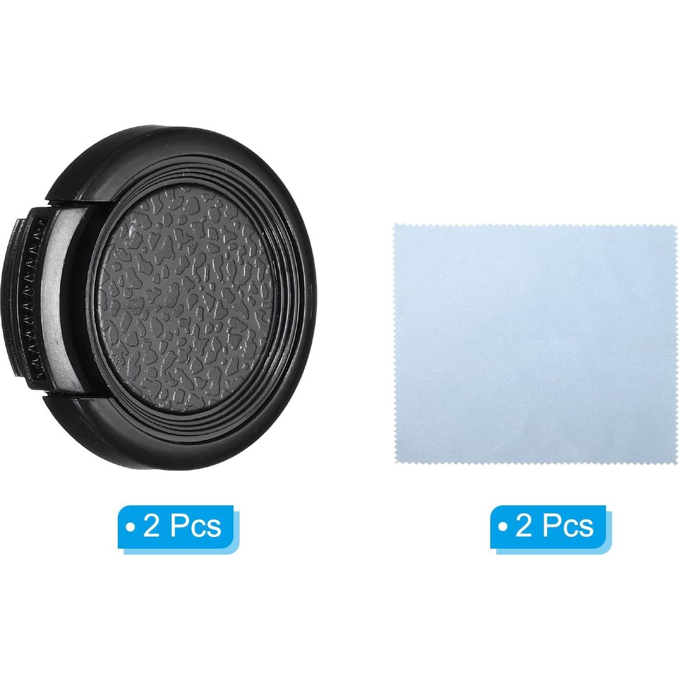 Tapa de Lente PATIKIL 28mm con Paños de Limpieza - 2 Piezas