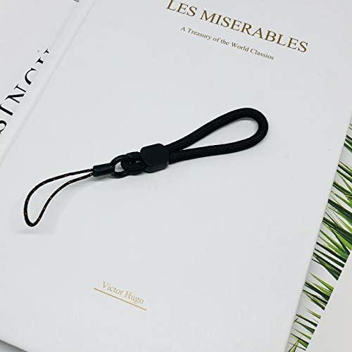 Cintas de Lanyard Negras YOUOWO con Anillo para Dedo - Paquete de 5