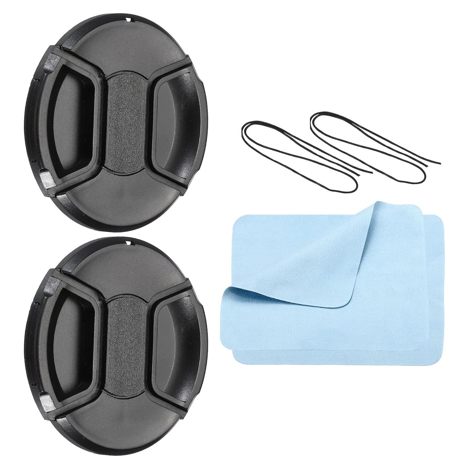 Tapa de Lente PATIKIL 82mm con Pinza Central - Paquete de 2