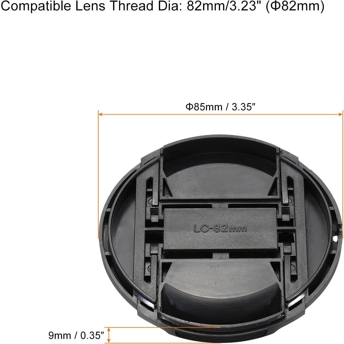 Tapa de Lente PATIKIL 82mm con Pinza Central - Paquete de 2
