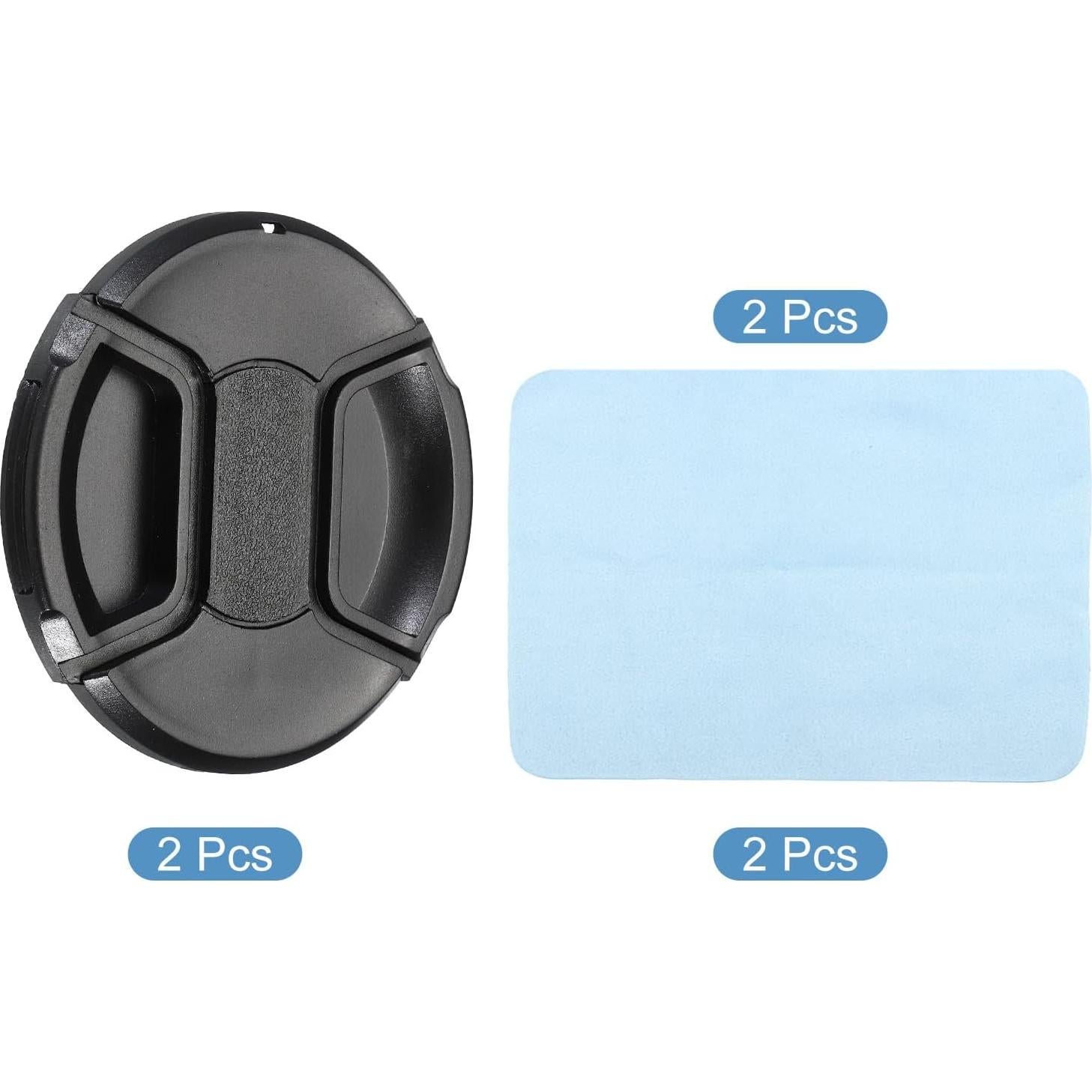 Tapa de Lente PATIKIL 82mm con Pinza Central - Paquete de 2