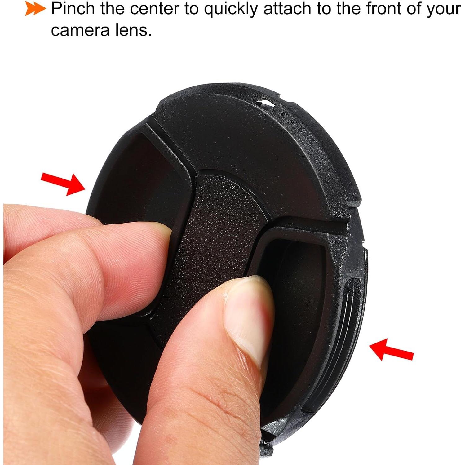 Tapa de Lente PATIKIL 82mm con Pinza Central - Paquete de 2