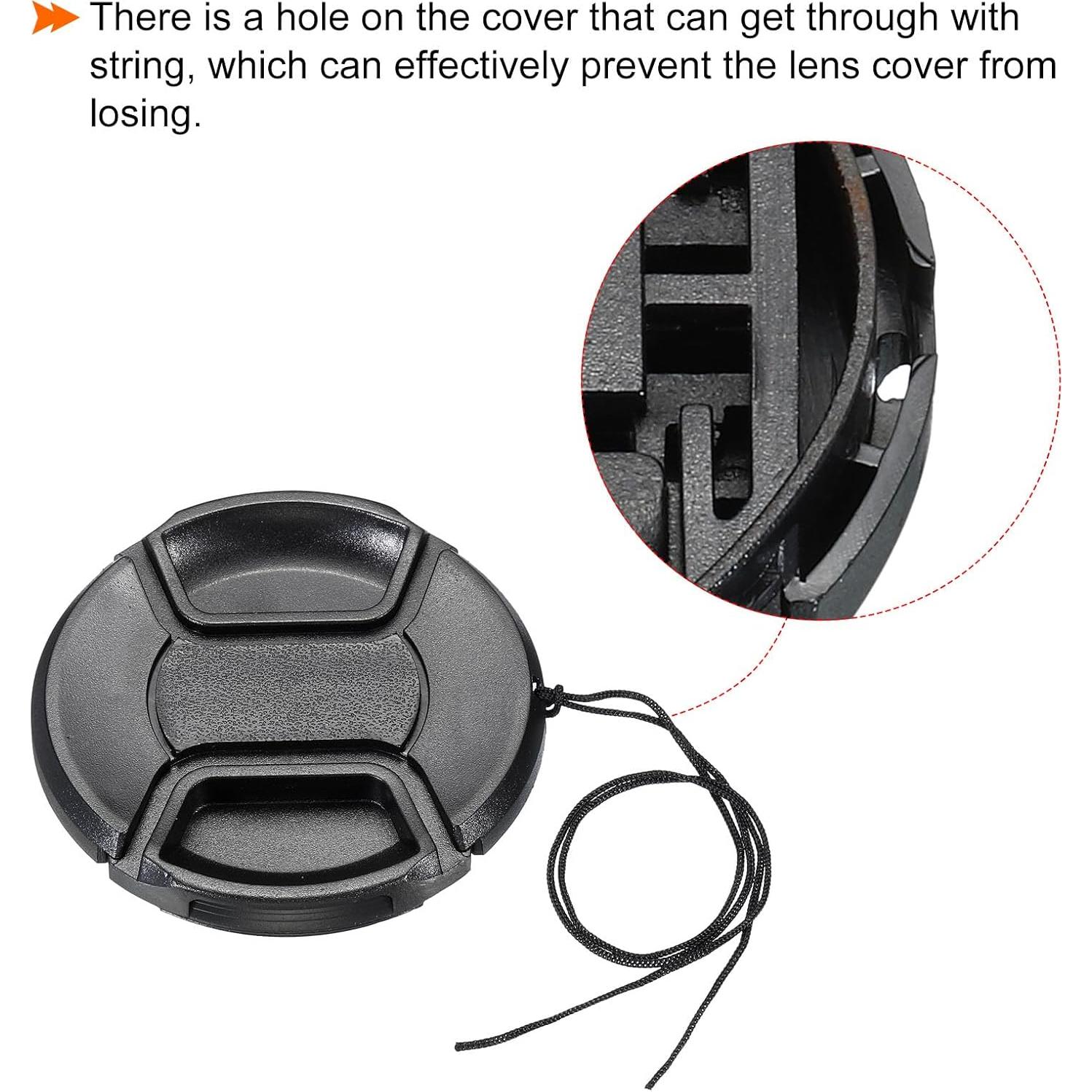 Tapa de Lente PATIKIL 82mm con Pinza Central - Paquete de 2