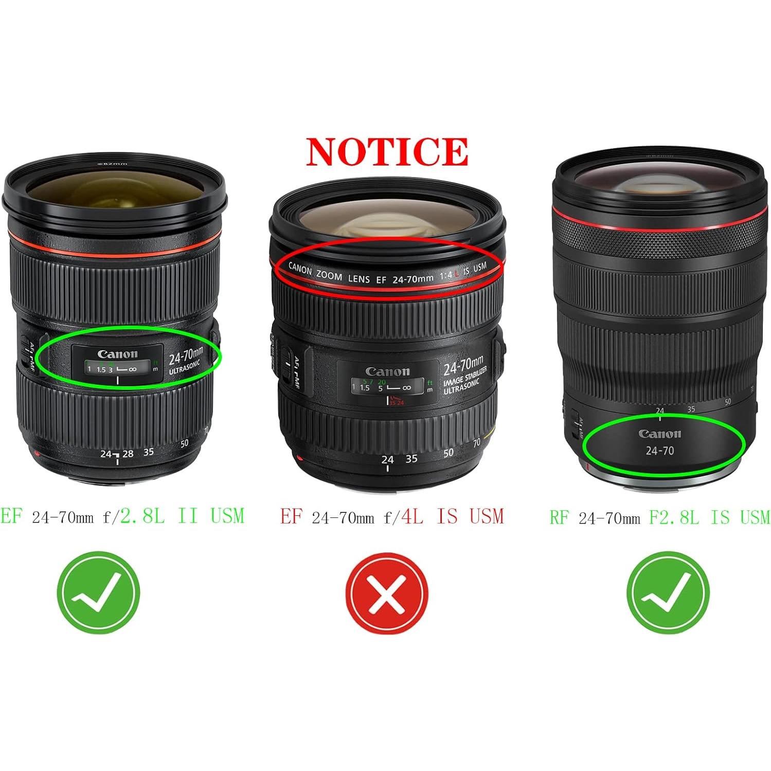 Tapa de lente 82mm Huipuxiang para Canon RF/EF 24-70mm