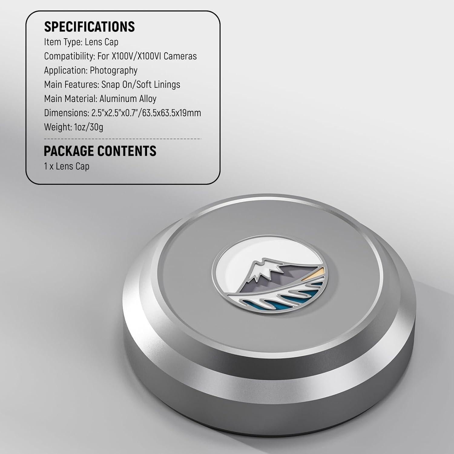 Tapa de Lente NEEWER para Fujifilm X100V/X100VI - Plateada