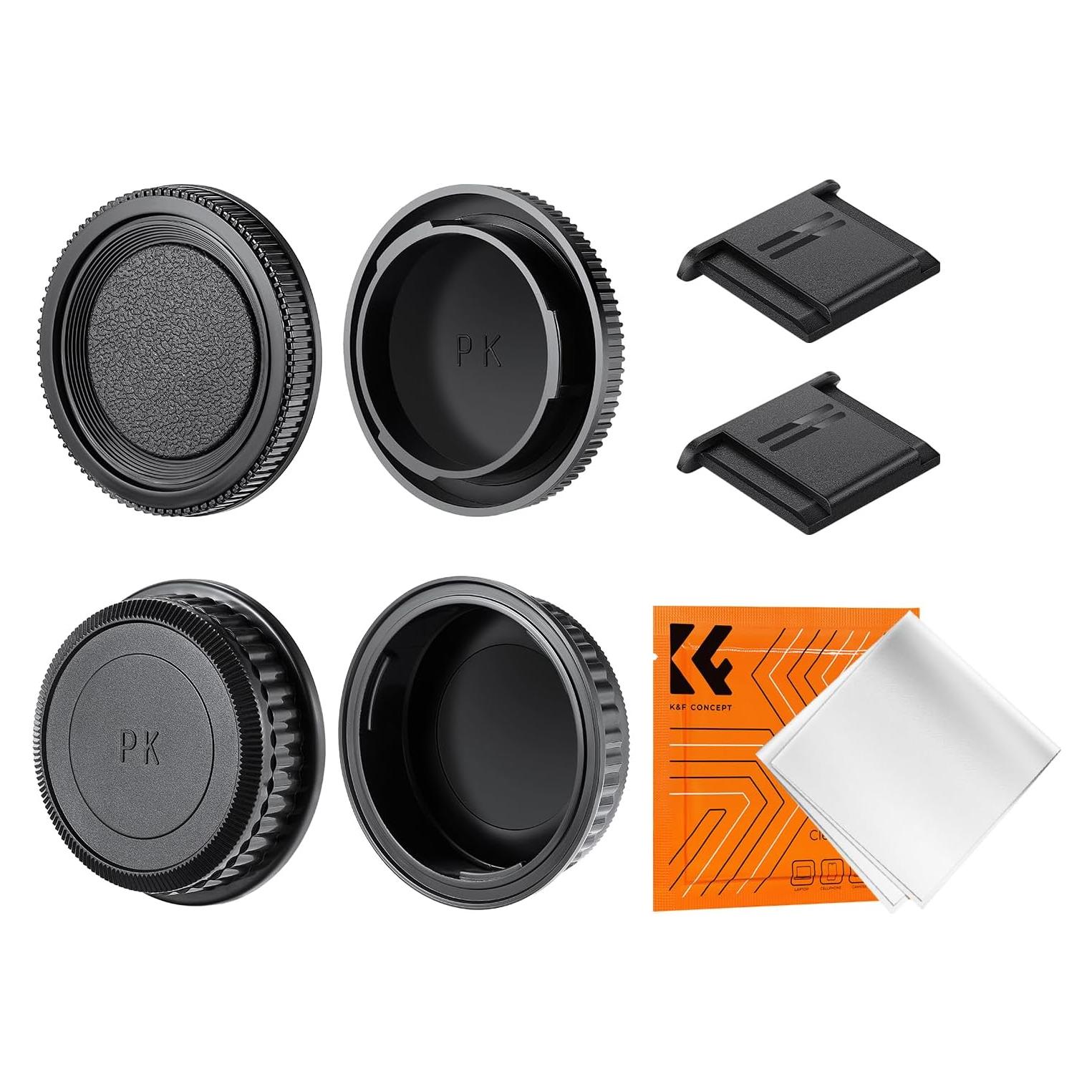 Kit de tapas para cámara Pentax K - K&F Concept - 7 piezas