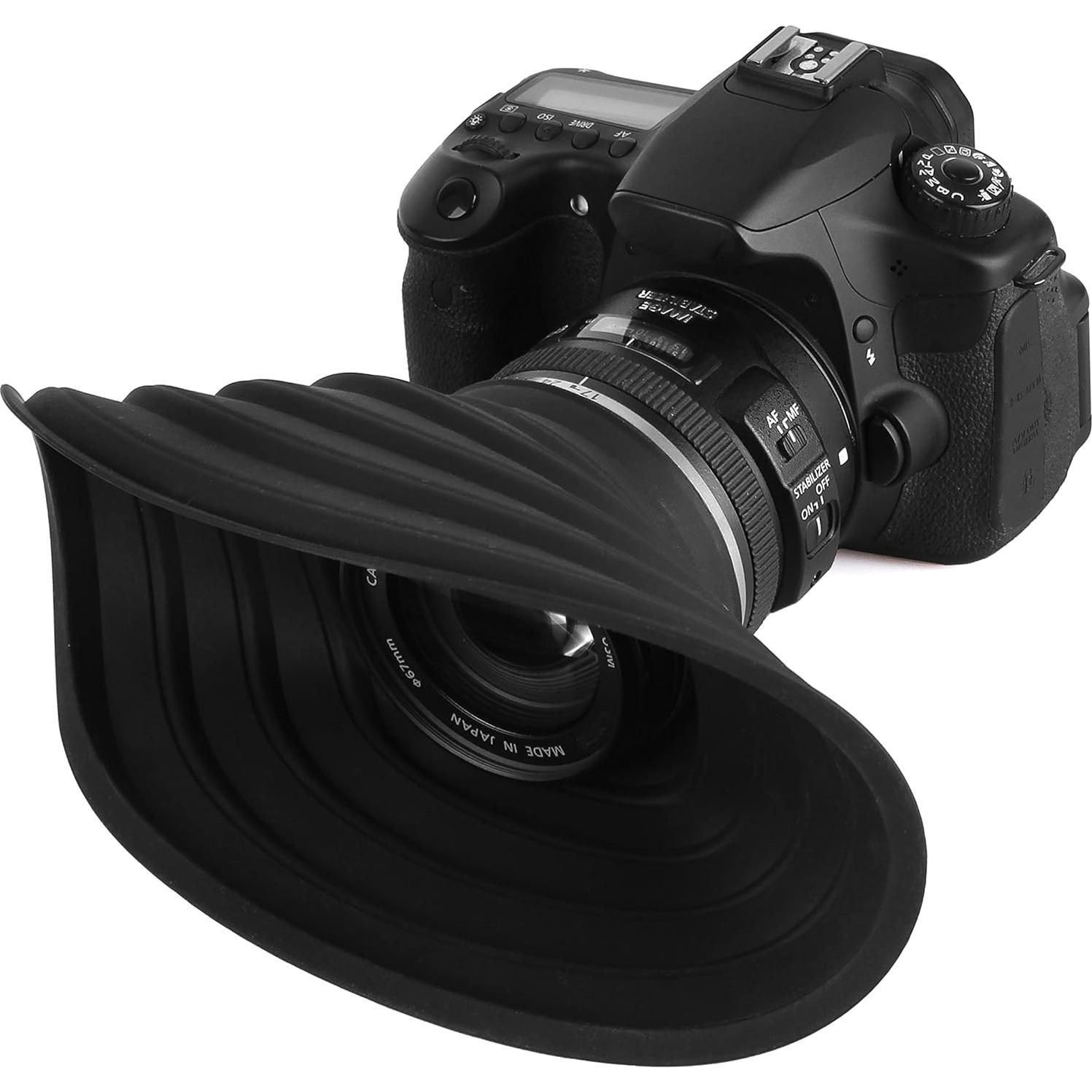 Capucha de lente de cámara STSEETOP 70-90mm colapsable