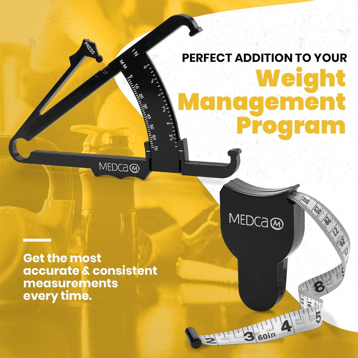 Calibrador de Grasa Corporal y Cinta Métrica Medca - Pack 2