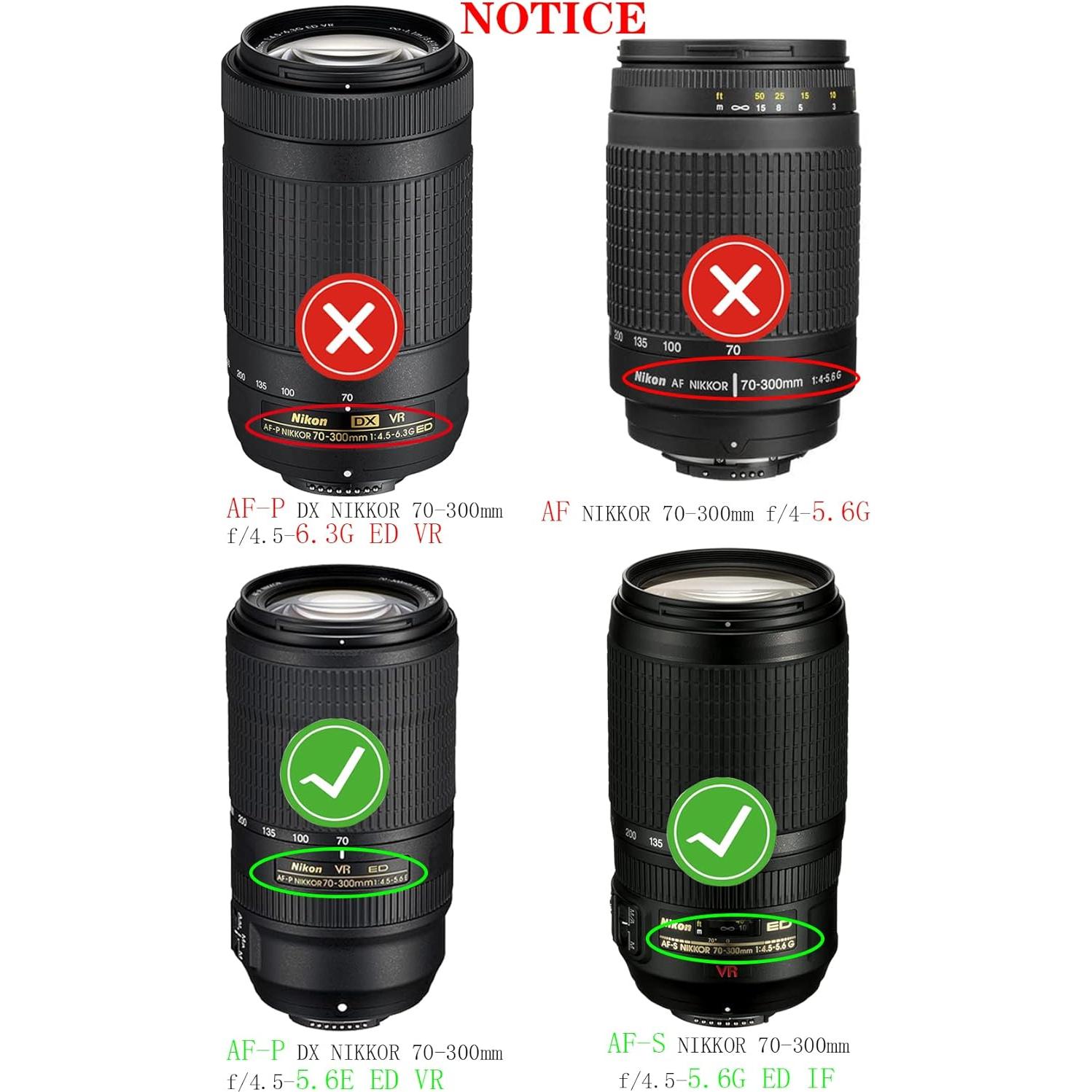 Cubierta de Tapa de Lente 67mm Huipuxiang para Nikon AF-S 70-300mm