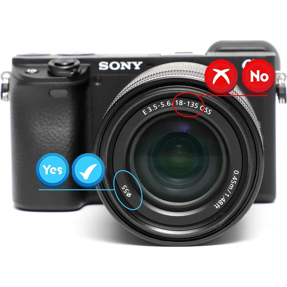 Cubierta de lente 55mm Huipuxiang para Nikon y Canon