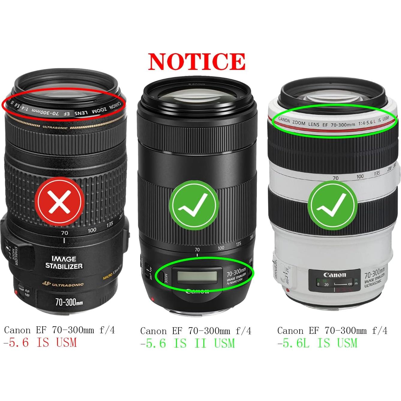 Cubierta de lente 67mm Huipuxiang para Canon EF 70-300mm