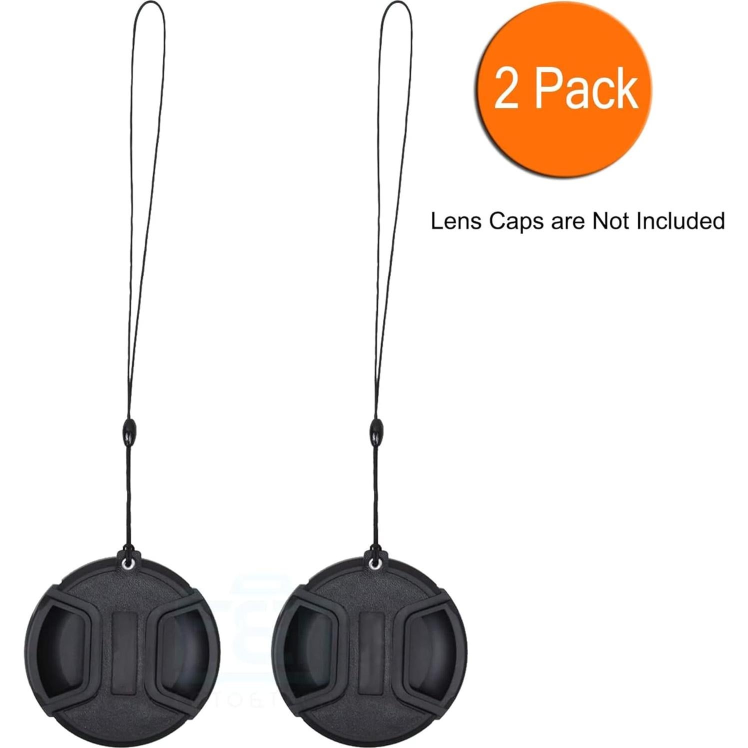 Tapa de Lente de Cuero Foto&Tech 58mm para Cámaras Nikon - 2 Pack