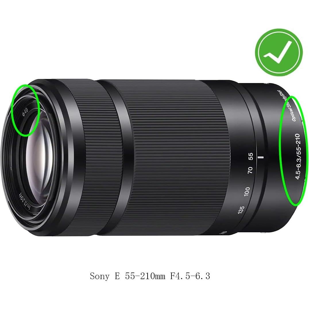 Tapa de lente 49mm Huipuxiang para Sony E 55-210mm