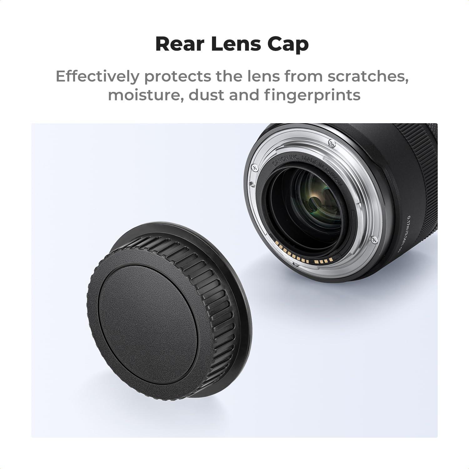 Kit de tapas K&F Concept para cámaras Canon EF - 2 tapas cuerpo, 2 traseras, 1 zapata