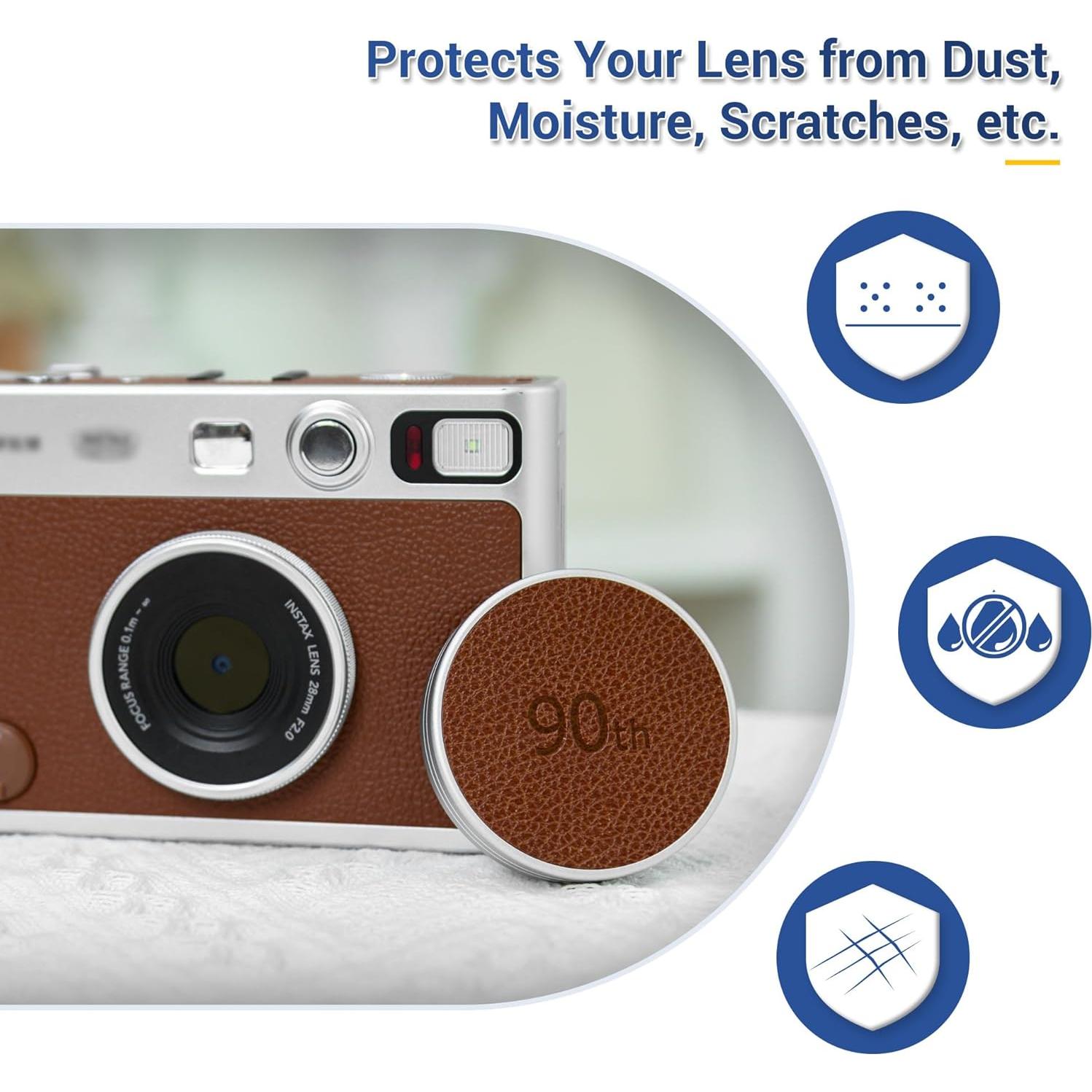 Tapa de Lente de Cuero Retro JJC para Fujifilm Instax Mini EVO