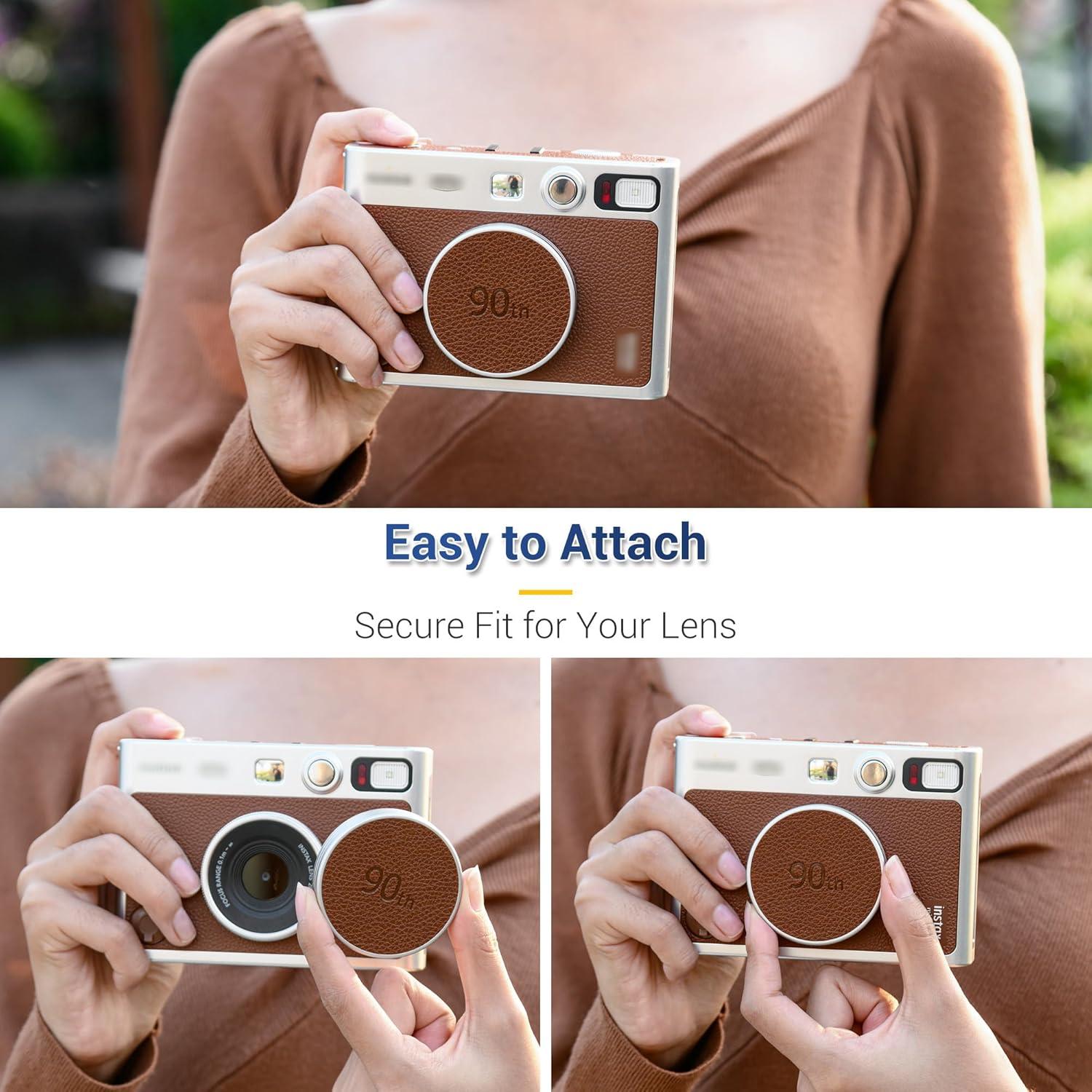 Tapa de Lente de Cuero Retro JJC para Fujifilm Instax Mini EVO