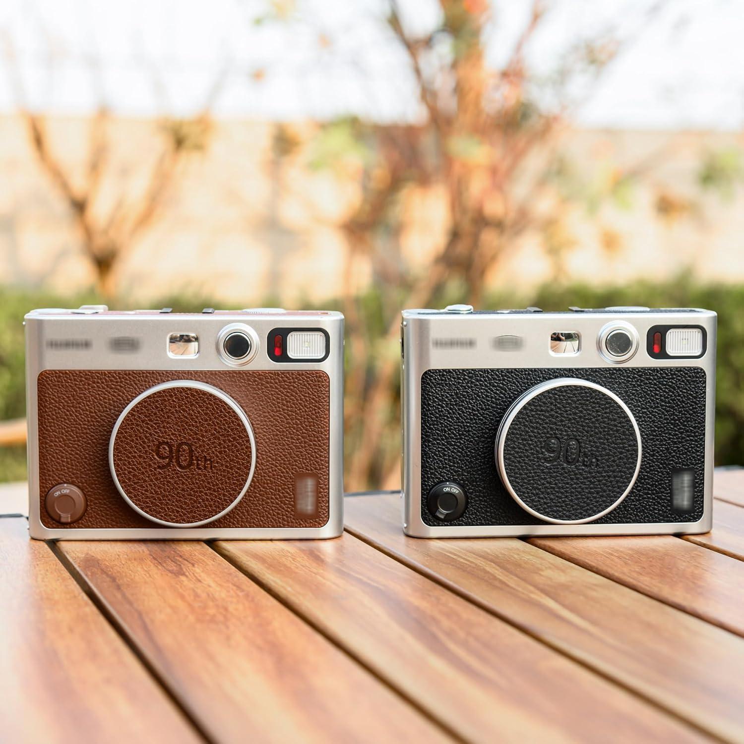 Tapa de Lente de Cuero Retro JJC para Fujifilm Instax Mini EVO
