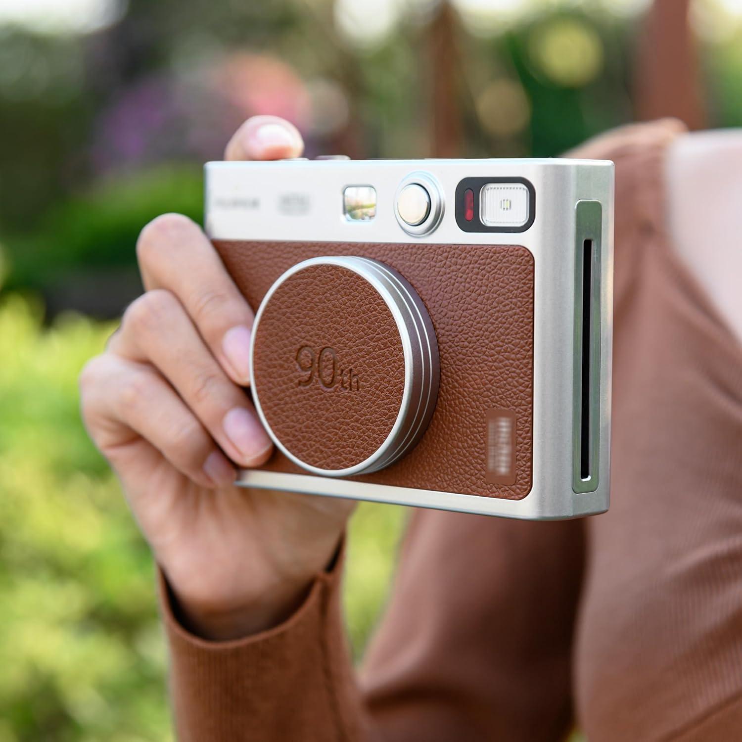 Tapa de Lente de Cuero Retro JJC para Fujifilm Instax Mini EVO