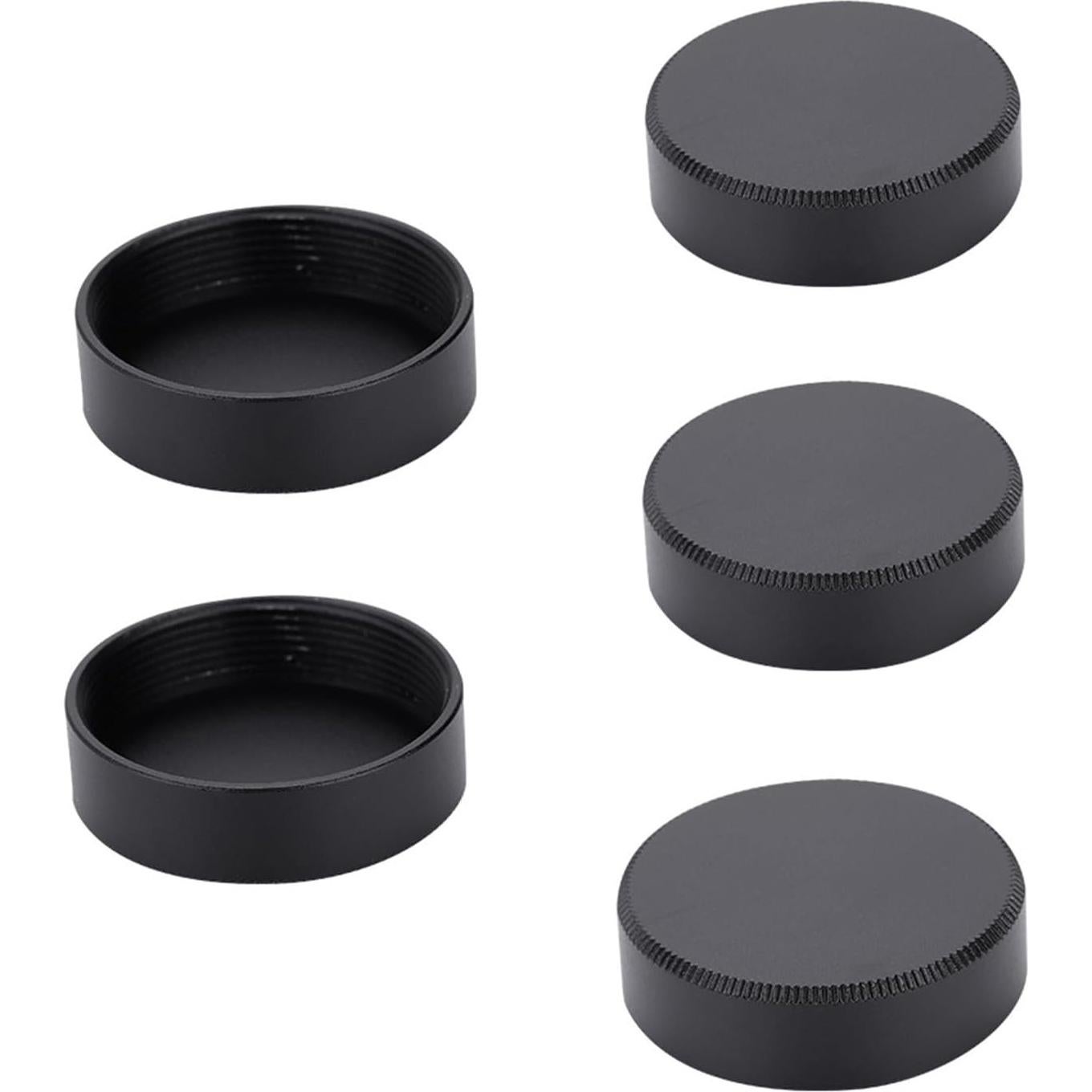 Yoidesu Lens for 25mm C-Mount Lens,2 Colors 5pcs C Mount Rear Lens for CCTV TV Lenses(Black)