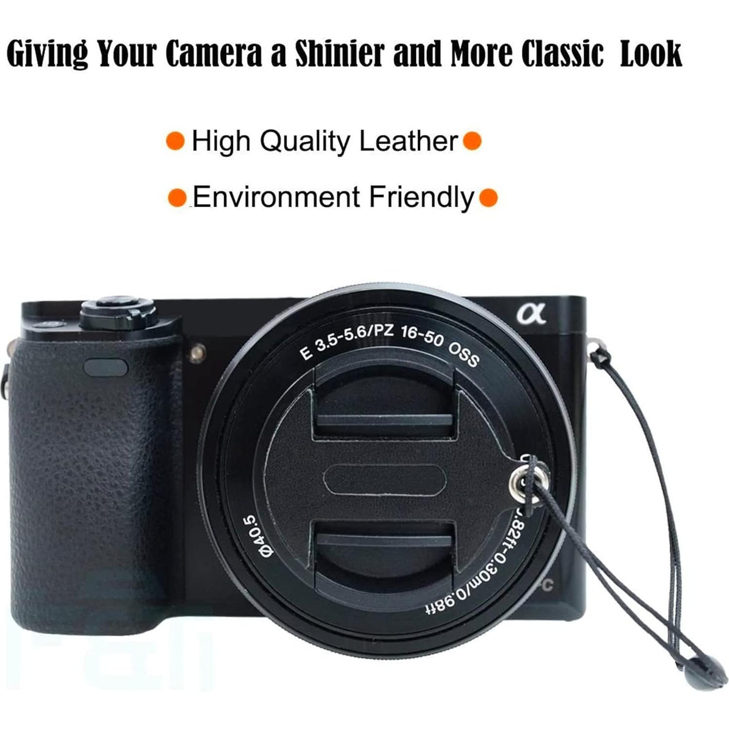 Tapa de Lente de Cuero Foto&Tech 77mm para Sony A7 Series