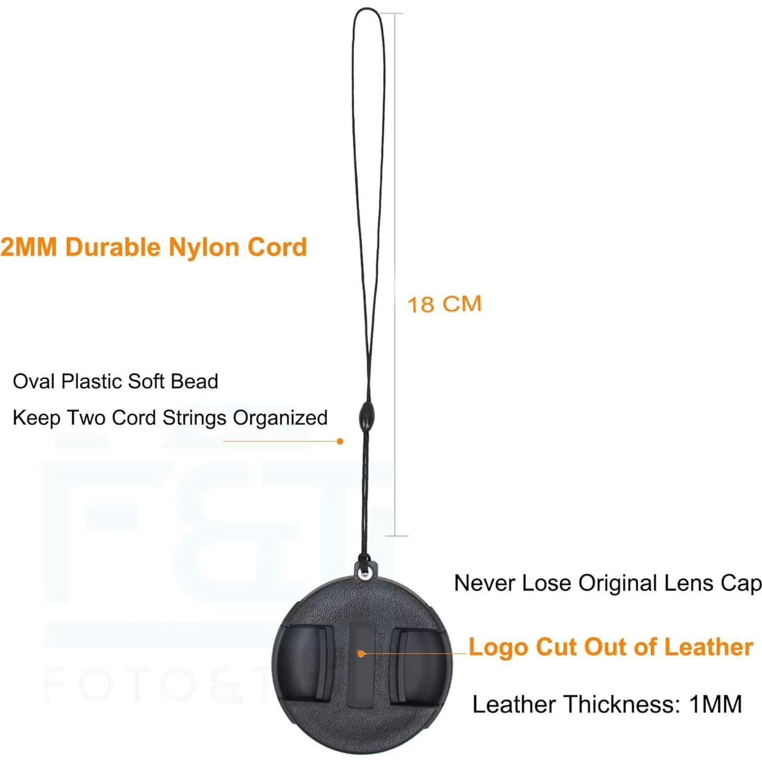 Tapa de Lente de Cuero Foto&Tech 77mm para Sony A7 Series