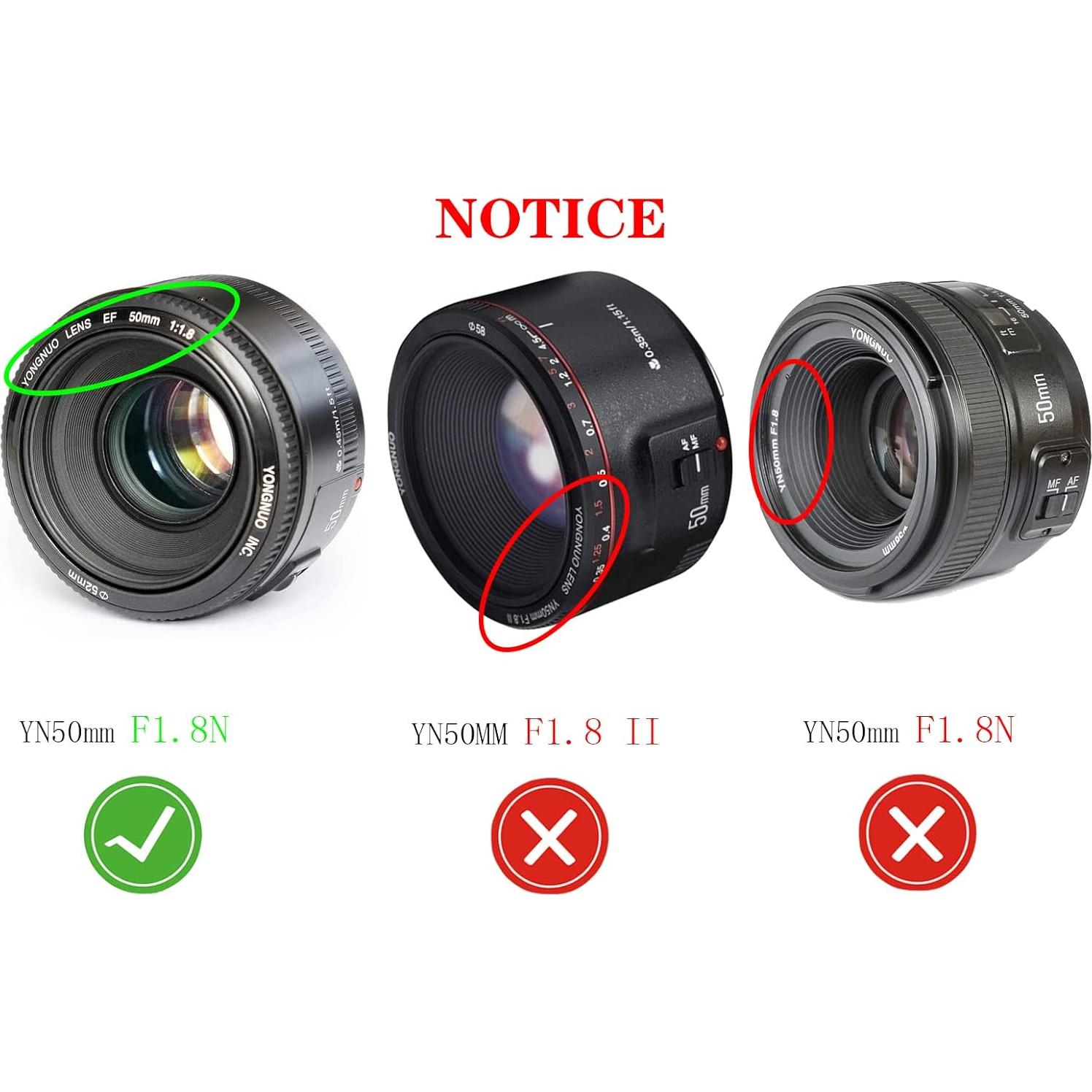 Cubierta de Tapa de Lente 52mm para Nikon y Canon - Paquete de 2