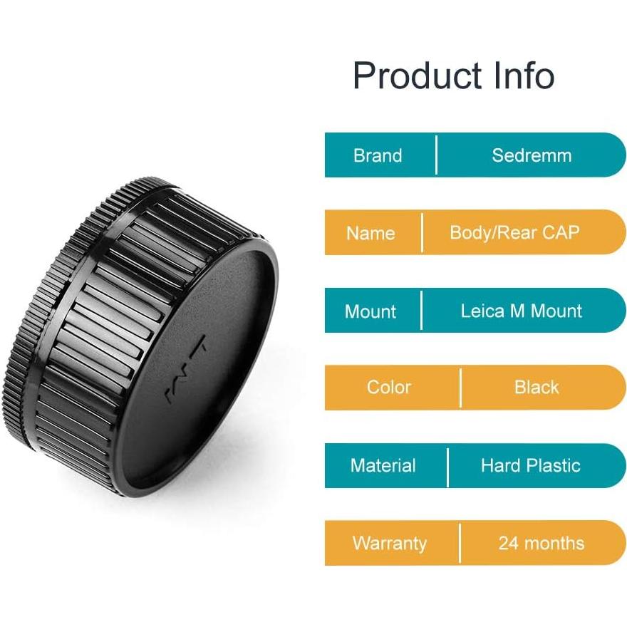 Juego de tapas para lentes y cuerpo Leica M Mount - 4 piezas