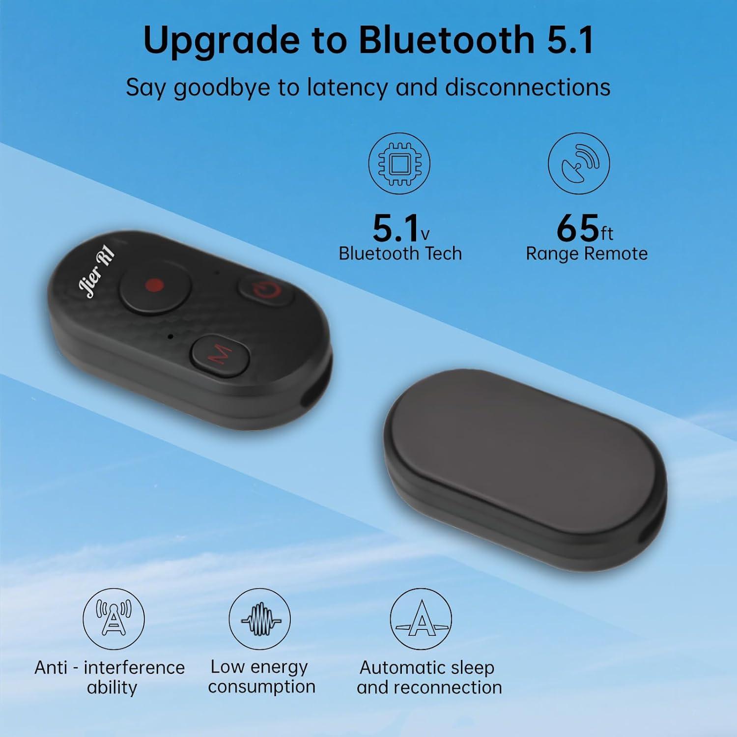 Control Remoto Bluetooth Jier R1 para Cámara y GoPro - 20m